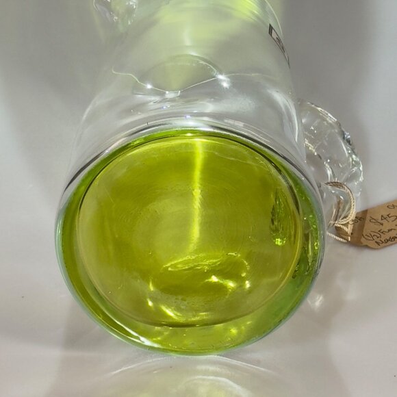 PartyLite Handmade Casa Glass Pitcher & Margarita Glass Set With Colorful Bases - Picture 10 of 16